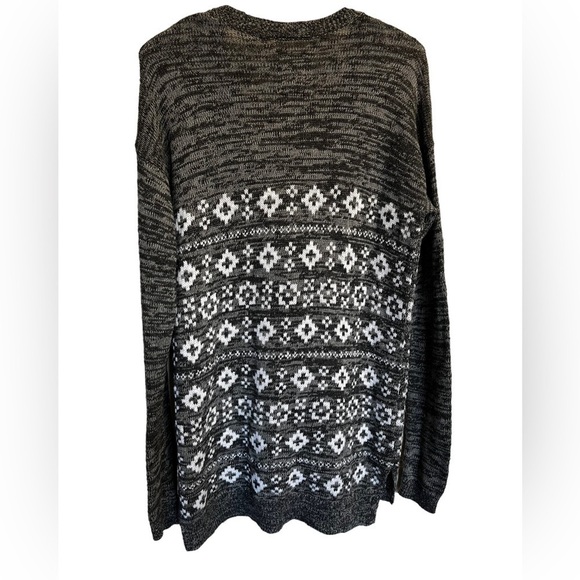 Hollister Fair Isle Button Front Long Cardigan - Size M - Picture 6 of 11